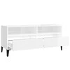 TV staliukas Televizoriaus spintelė, balta, 100x34,5x44,5cm, mediena, blizgi