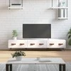 TV staliukas Televizoriaus spintelė, balta, 150x36x30cm, apdirbta mediena