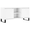 TV staliukas Televizoriaus spintelė, balta, 104x35x50cm, apdirbta mediena