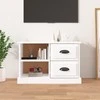 TV staliukas Televizoriaus spintelė, balta, 73x35,5x47,5cm, mediena, blizgi