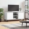 TV staliukas Televizoriaus spintelė, balta, 104x35x50cm, apdirbta mediena