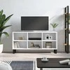 TV staliukas Televizoriaus spintelė, balta, 103,5x30x50cm, apdirbta mediena