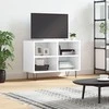 TV staliukas Televizoriaus spintelė, balta, 69,5x30x50cm, mediena, blizgi