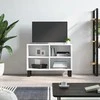 TV staliukas Televizoriaus spintelė, balta, 69,5x30x50cm, apdirbta mediena