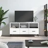 TV staliukas Televizoriaus spintelė, balta, 102x36x50cm, apdirbta mediena