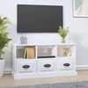 TV staliukas Televizoriaus spintelė, balta, 100x35x50cm, mediena, blizgi