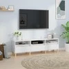 TV staliukas Televizoriaus spintelė, balta, 150x30x44,5cm, apdirbta mediena