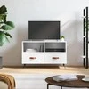TV staliukas Televizoriaus spintelė, balta, 80x36x50cm, mediena, blizgi