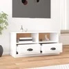TV staliukas Televizoriaus spintelė, balta, 93x35,5x45cm, mediena, blizgi