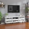 TV staliukas Televizoriaus spintelė, balta, 150x30x44,5cm, apdirbta mediena