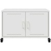 TV staliukas Televizoriaus spintelė, baltos spalvos, 68x39x43,5cm, plienas
