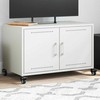 TV staliukas Televizoriaus spintelė, baltos spalvos, 68x39x43,5cm, plienas