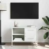 TV staliukas Televizoriaus spintelė, baltos spalvos, 68x39x50,5cm, plienas