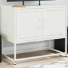 TV staliukas Televizoriaus spintelė, baltos spalvos, 68,5x39x60,5cm, plienas