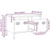 TV staliukas Televizoriaus spintelė, baltos, 68x39x43,5cm, plienas