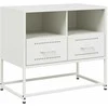TV staliukas Televizoriaus spintelė, baltos spalvos, 68x39x60,5cm, plienas