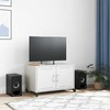 TV staliukas Televizoriaus spintelė, baltos spalvos, 68x39x43,5cm, plienas