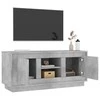 TV staliukas Televizoriaus spintelė, betono pilka, 102x35x45cm, mediena
