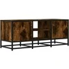TV staliukas Televizoriaus spintelė, dūminė, 100x35x41cm, mediena ir metalas