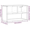 TV staliukas Televizoriaus spintelė, dūminė, 60x31x39,5cm, mediena/metalas