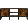 TV staliukas Televizoriaus spintelė, dūminė, 100x35x41cm, mediena ir metalas