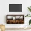 TV staliukas Televizoriaus spintelė, dūminė, 80x31x39,5cm, mediena/metalas