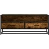 TV staliukas Televizoriaus spintelė, dūminė, 100x34,5x40cm, mediena/metalas