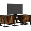 TV staliukas Televizoriaus spintelė, dūminė, 120x35x41cm, mediena ir metalas
