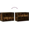 TV staliukas Televizoriaus spintelė, dūminė, 60x31x39,5cm, mediena/metalas