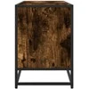 TV staliukas Televizoriaus spintelė, dūminė, 100x35x50cm, mediena ir metalas