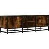 TV staliukas Televizoriaus spintelė, dūminė, 120x35x41cm, mediena ir metalas