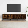 TV staliukas Televizoriaus spintelė, dūminė, 150x35x41cm, mediena ir metalas