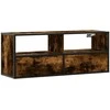 TV staliukas Televizoriaus spintelė, dūminė, 100x31x39,5cm, mediena/metalas