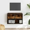 TV staliukas Televizoriaus spintelė, dūminė, 60x31x39,5cm, mediena/metalas