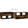 TV staliukas Televizoriaus spintelė, dūminė, 80x31x39,5cm, mediena/metalas