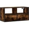 TV staliukas Televizoriaus spintelė, dūminė, 80x31x39,5cm, mediena/metalas