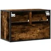 TV staliukas Televizoriaus spintelė, dūminė, 60x31x39,5cm, mediena/metalas