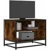 TV staliukas Televizoriaus spintelė, dūminė, 61x40x46cm, mediena ir metalas