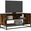 TV staliukas Televizoriaus spintelė, dūminė, 91x40x46cm, mediena ir metalas