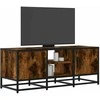 TV staliukas Televizoriaus spintelė, dūminė, 100x35x41cm, mediena ir metalas