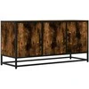 TV staliukas Televizoriaus spintelė, dūminė, 100x35x50cm, mediena ir metalas