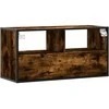 TV staliukas Televizoriaus spintelė, dūminė, 80x31x39,5cm, mediena/metalas