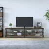 TV staliukas Televizoriaus spintelė, dūminė, 200x30x50cm, mediena ir metalas