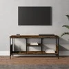 TV staliukas Televizoriaus spintelė, dūminė, 100x35x45cm, mediena ir geležis