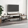 TV staliukas Televizoriaus spintelė, dūminio ąžuolo, 197x35x52cm, mediena