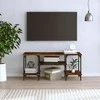 TV staliukas Televizoriaus spintelė, dūminio ąžuolo, 102x35x45,5cm, mediena