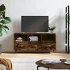 TV staliukas Televizoriaus spintelė, dūminio ąžuolo, 102x36x50cm, mediena