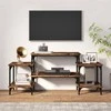 TV staliukas Televizoriaus spintelė, dūminio ąžuolo, 117x35x52cm, mediena