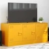 TV staliukas Televizoriaus spintelė, garstyčių geltona, 99x39x44cm, plienas