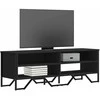 TV staliukas Televizoriaus spintelė, juoda, 122x34x41cm, apdirbta mediena